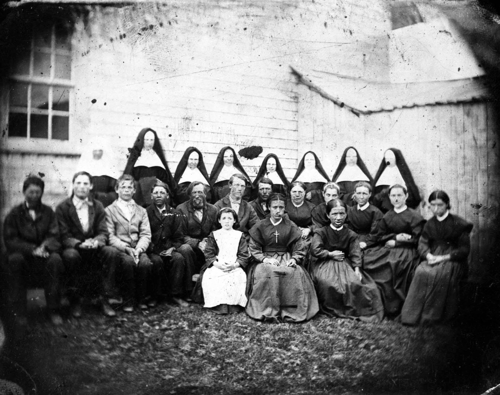 Lepers seen with the nuns. Provincial Archives of New Brunswick P67\3
