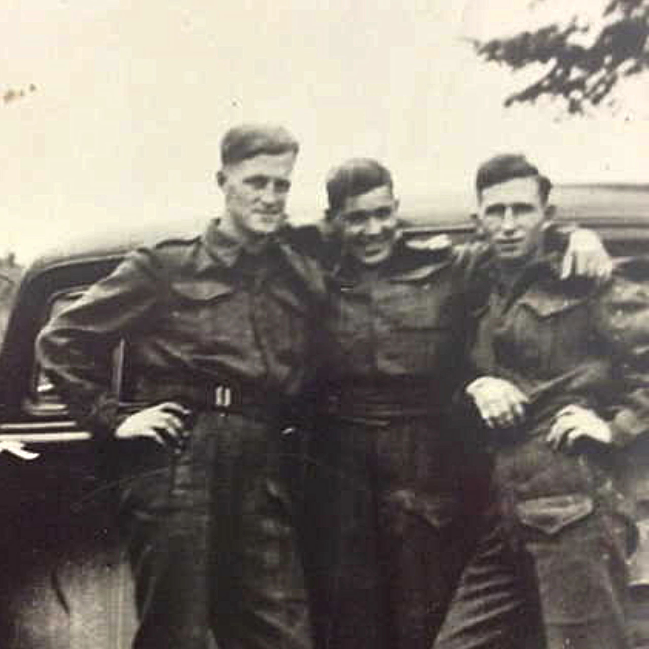 North Shore teenagers Wilfred (left) and Bobby Smith (right), with brother-in-law Simon Pollack (centre) are all smiles as they pose on the Matepedia Bridge after enlisting in the Canadian Army during the Second World War. Soon all three would be sent to Hong Kong where they would be captured and spend three and a half horrifying years in a Japanese Prisoner of War camp.