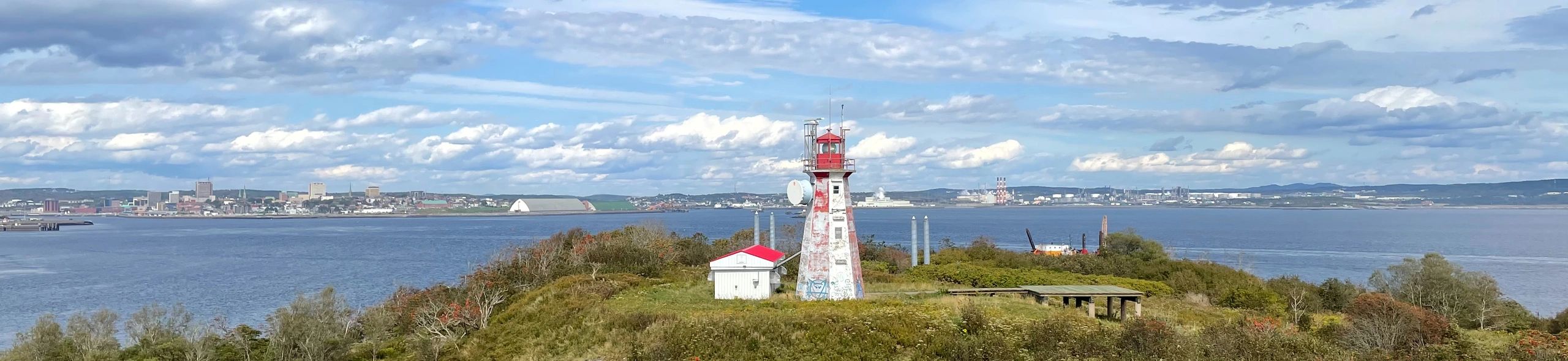 The lighthouse on Partridge Island, overlooking Saint John, today.