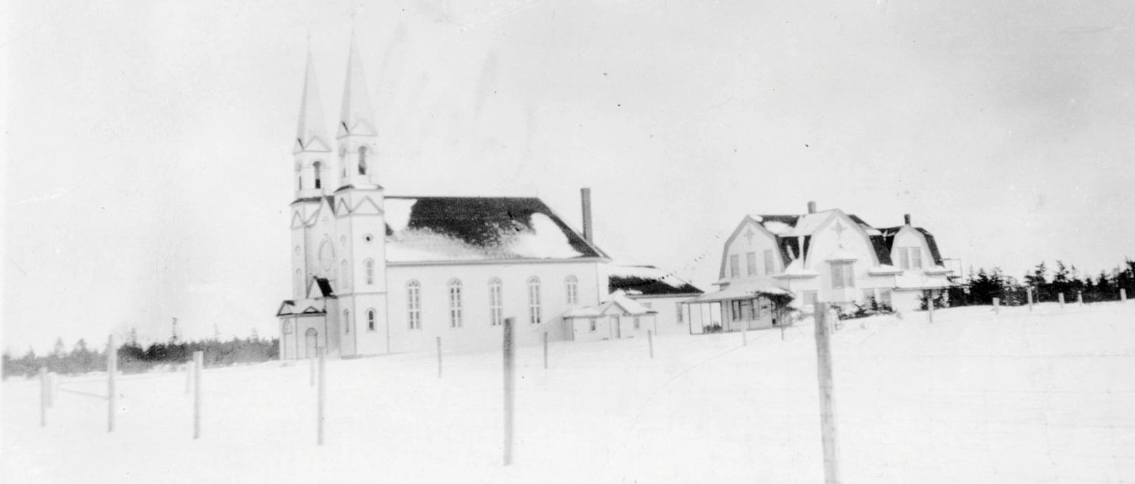 The exterior of The Candy Church around the time when it was built. (Provincial Archives of New Brunswick P48/967)