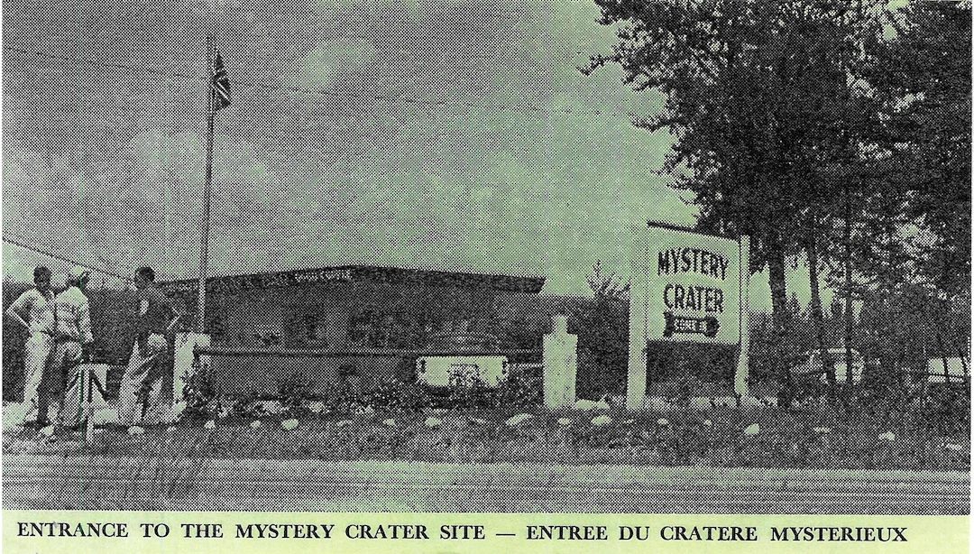 The entrance to the Mystery Crater, from a brochure. (Provincial Archives of New Brunswick MC3-902)