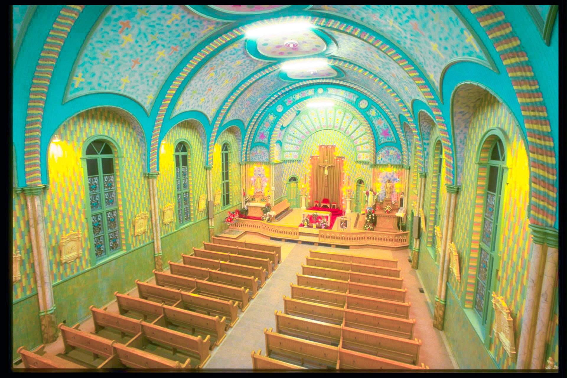 The Candy Church of Sainte-Cecile (Provincial Archives of New Brunswick)