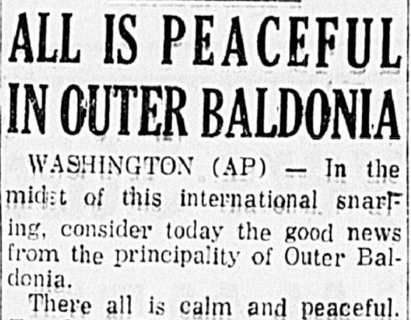 All Is Peaceful In Outer Baldonia
