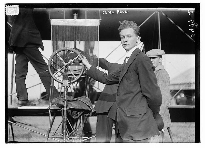 17 year old pilot Cecil Peoli