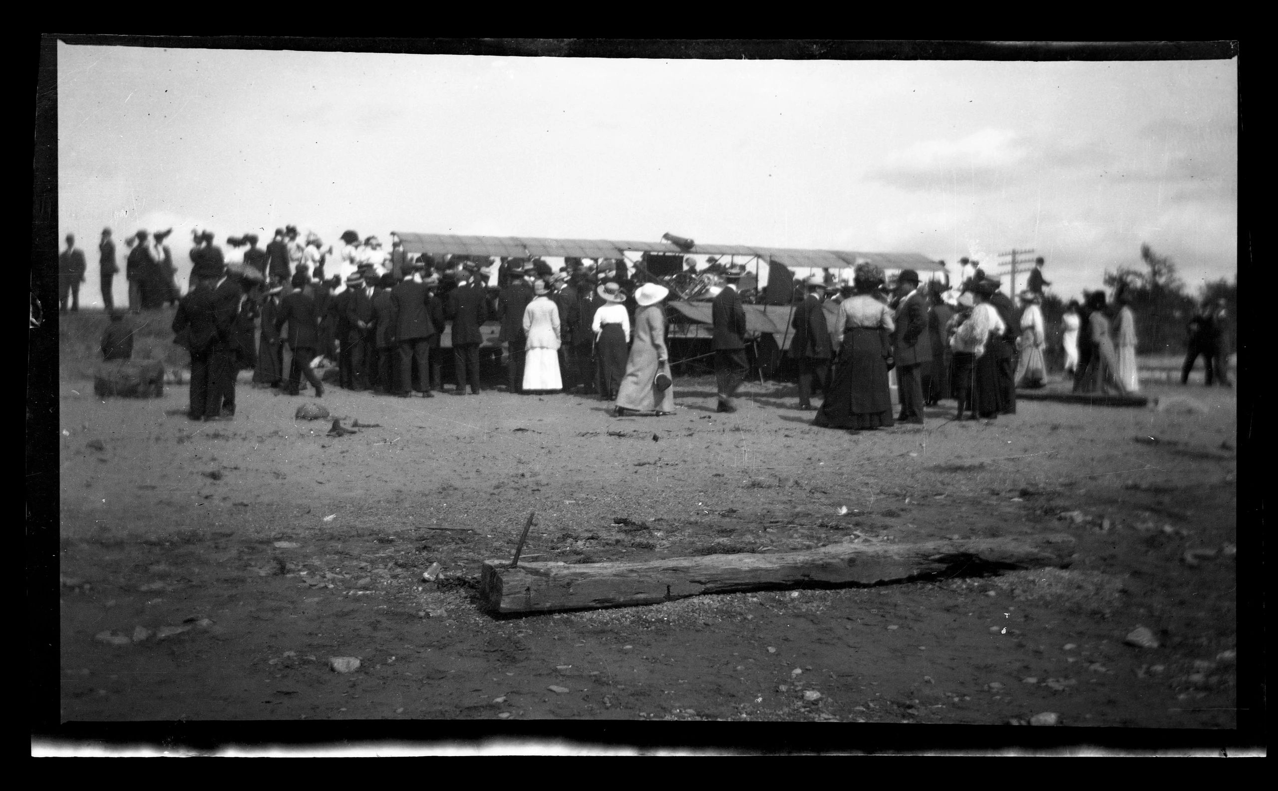 Crowds at the Saint John Exhibition checking out The Red Devil Provincial Archives of New Brunswick P60/215